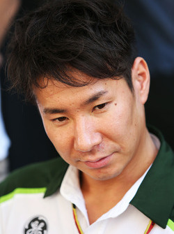 Kamui Kobayashi, Caterham, con la prensa