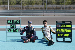 Campeón de la GP3 Alex Lynn, Carlin y el campeón de GP2 Jolyon Palmer, DAMS