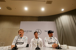 Nico Rosberg, Toto Wolff y Lewis Hamilton