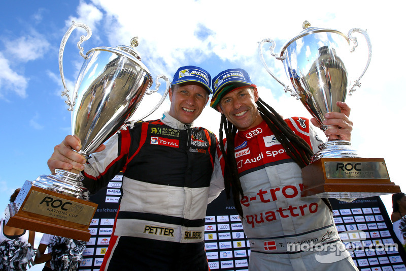 Winners Tom Kristensen and Petter Solberg