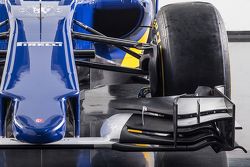 Detail van de nieuwe Sauber C34-Ferrari