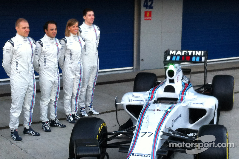 Valtteri Bottas, Felipe Massa, Susie Wolff, Alex Lynn con el Williams FW37