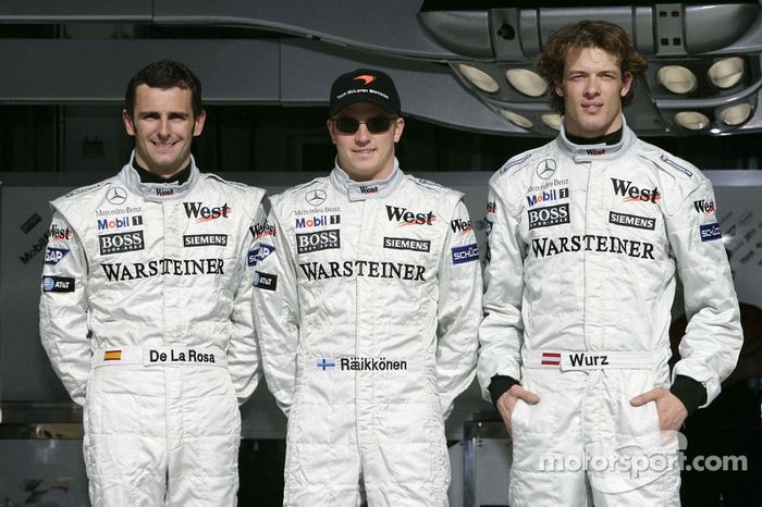 Pedro de la Rosa, Kimi Raikkonen y Alexander Wurz