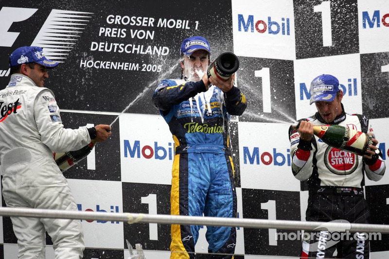 2005: 1. Fernando Alonso 2. Juan Pablo Montoya, 3. Jenson Button