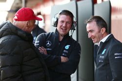 Niki Lauda, Mercedes Presidente no ejecutivo, con Paddy Lowe, Director Ejecutivo de Mercedes AMG F1