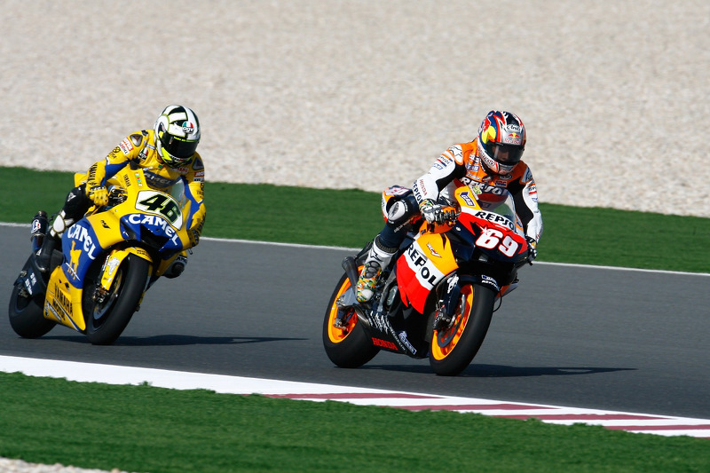 Nicky Hayden and Valentino Rossi