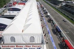 A view of the pit area