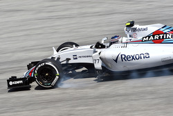 Valtteri Bottas, Williams FW37 bloque les roues au freinage