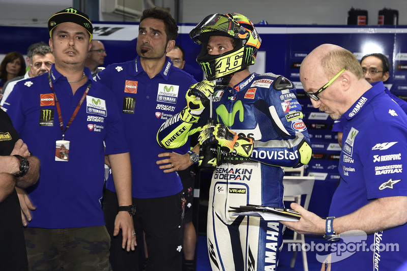 Valentino Rossi, Yamaha Factory Racing, avec Uccio Salucci, Matteo Flamigni et Silvano Galbusera