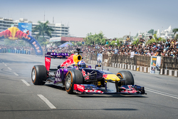 David Coulthard, Red Bull Racing durant le Red Bull Show Run 2015 sur la Necklace Road à Hyderabad, en Inde