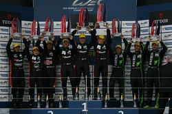 LMP2 podium: ganadores, Roman Rusinov, Julien Canal, Sam Bird, segundo lugar, Gustavo Yacaman, Pipo