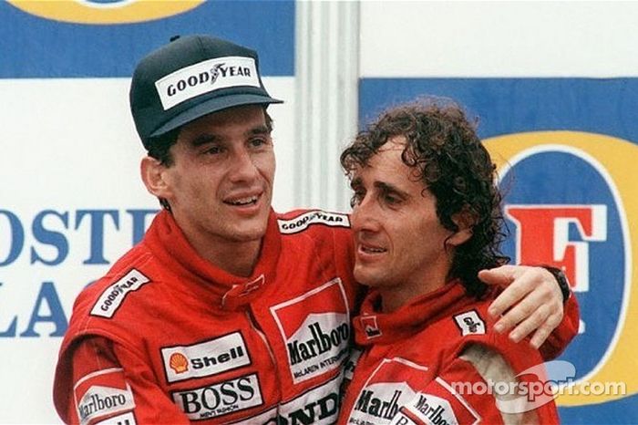 Ayrton Senna y Alain Prost, coequiperos y rivales con McLaren