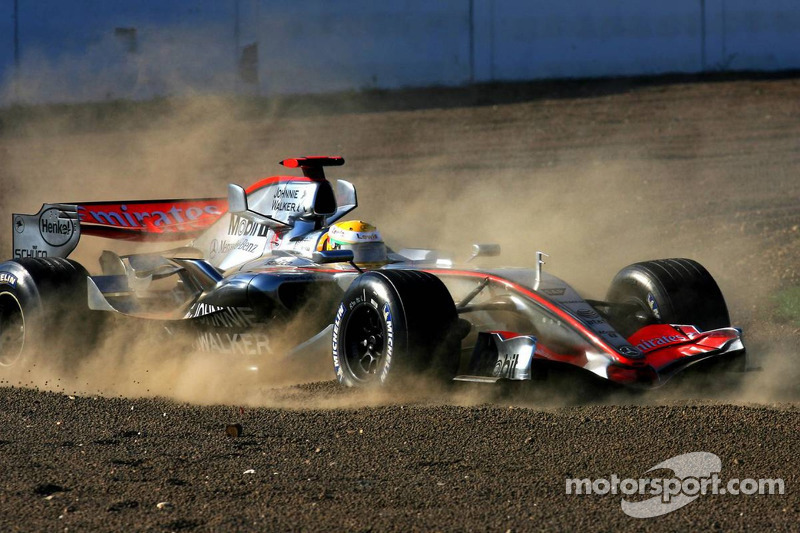 Lewis Hamilton after sa sortie de piste