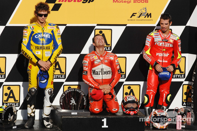 Podium: 1. Loris Capirossi, 2. Valentino Rossi, 3. Marco Melandri