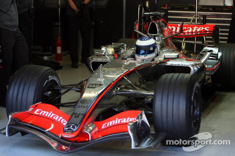 Mika Hakkinen, pilote d'essais McLaren Mercedes