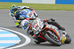 Leon Haslam, Aprilia Racing Team et Alex Lowes, VOLTCOM Crescent Suzuki