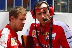 Sebastian Vettel, Ferrari en la parrilla