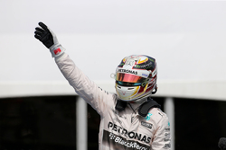 Podium : Le vainqueur Lewis Hamilton, Mercedes AMG F1