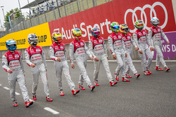 Audi Sport Team Joest : Marcel Fässler, Andre Lotterer, Benoit Tréluyer, Lucas di Grassi, Loic Duval, Oliver Jarvis, René Rast, Filipe Albuquerque, Marco Bonanomi
