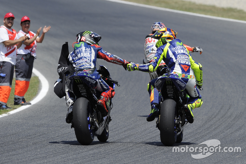 Vencedor Jorge Lorenzo e segundo Valentino Rossi, Yamaha Factory Racing