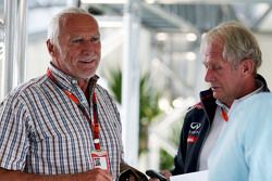 Dietrich Mateschitz, Président et fondateur de Red Bull avec le Dr Helmut Marko, Consultant Red Bull Motorsport