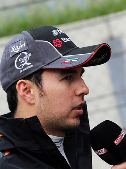 Sergio Perez, Sahara Force India F1 sur la grille
