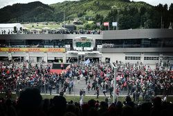 Podium: el ganador Nico Rosberg, segundo lugar, Lewis Hamilton, tercer lugar, Felipe Massa