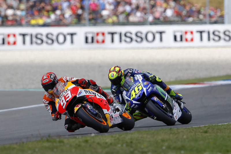 Marc Marquez, Repsol Honda Team e Valentino Rossi, Yamaha Factory Racing