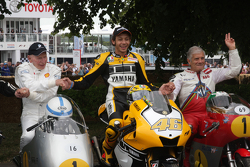 John Surtees, Valentino Rossi y Giacomo Agostini