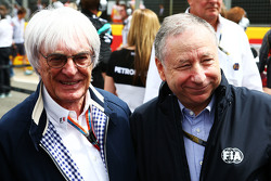 Bernie Ecclestone, con Jean Todt, Presidente de la FIA President