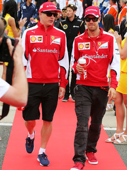 (I a D): Kimi Raikkonen, Ferrari, con Sebastian Vettel, Ferrari