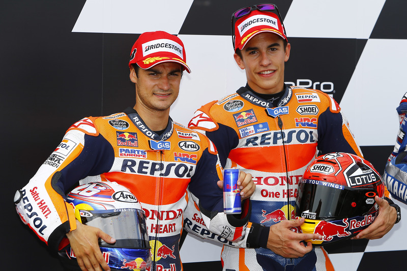 Sıralama turları ikincisi Dani Pedrosa ve pole sahibi Marc Marquez, Repsol Honda Takımı