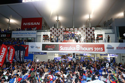 Podio: Katsuyuki Nakasuga, Pol Espargaro, Bradley Smith, secondo posto Josh Hook, Dominique Aegerter