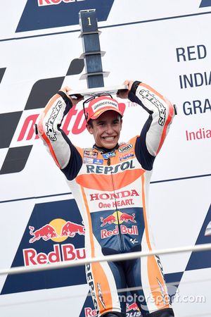 Podio: ganador de la carrera de Marc Márquez, Repsol Honda Team