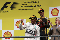 El ganador, Lewis Hamilton, Mercedes AMG F1 celebra