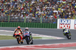 Jorge Lorenzo, Yamaha Factory Racing e Marc Marquez, Repsol Honda Team e Valentino Rossi, Yamaha Fac