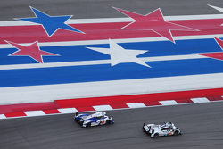 #1 Toyota Racing Toyota TS040 Hybrid: Sébastien Buemi, Anthony Davidson, Kazuki Nakajima and #18 Porsche Team Porsche 919 Hybrid: Romain Dumas, Neel Jani, Marc Lieb
