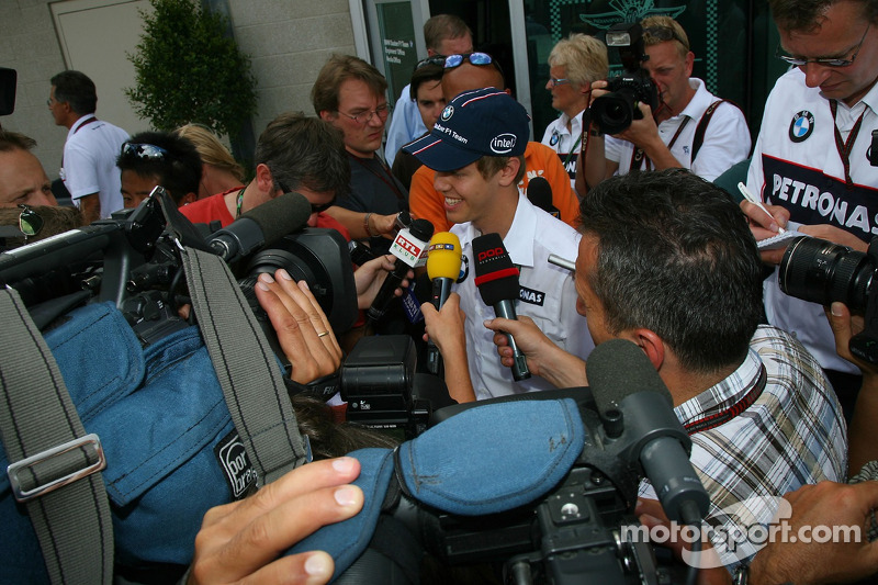 media interview Sebastian Vettel, Test Pilotu, BMW Sauber F1 Team who will be replacing Robert Kubic