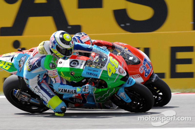 Valentino Rossi y Casey Stoner