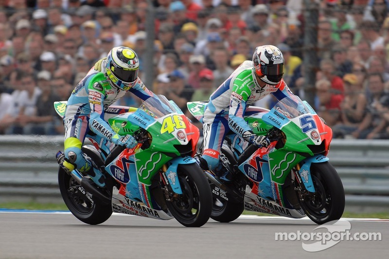 Valentino Rossi and Colin Edwards, Yamaha - Dutch TT 2007