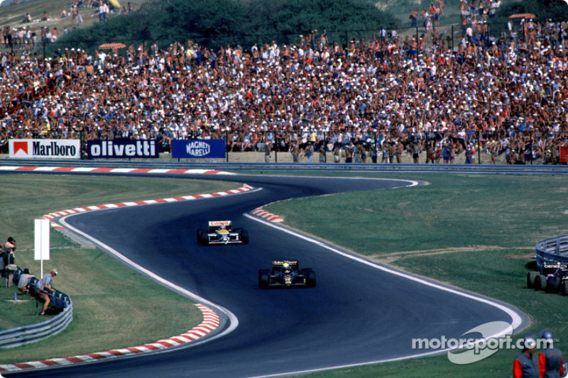 Ayrton Senna vor Nelson Piquet