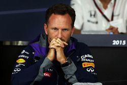 Christian Horner, de Red Bull Racing, director del equipo en la conferencia de prensa de la FIA