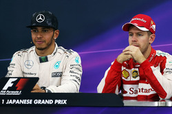 Lewis Hamilton, Mercedes AMG F1 Team y Sebastian Vettel, Ferrari