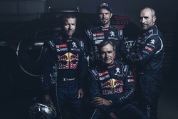 Sébastien Loeb, Cyril Despres, Carlos Sainz en Stéphane Peterhansel