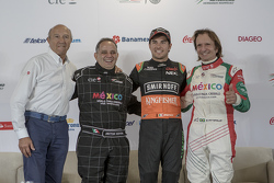Jo Ramírez, Héctor Rebaque, Sergio Pérez Sahara Force India e Emerson Fittipaldi