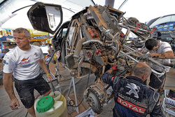 Peugeot Sport mechanics at work