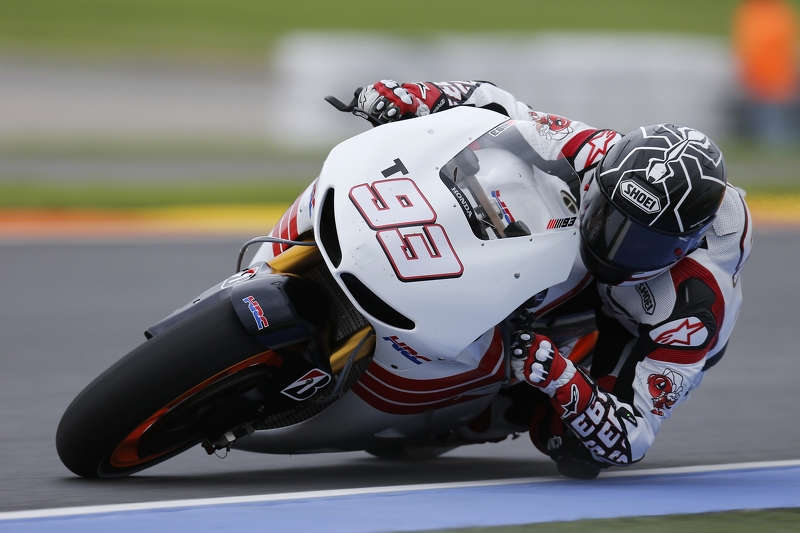 Moto2 World Champion Marc Marquez makes his debut on the Repsol Honda Team MotoGP bike