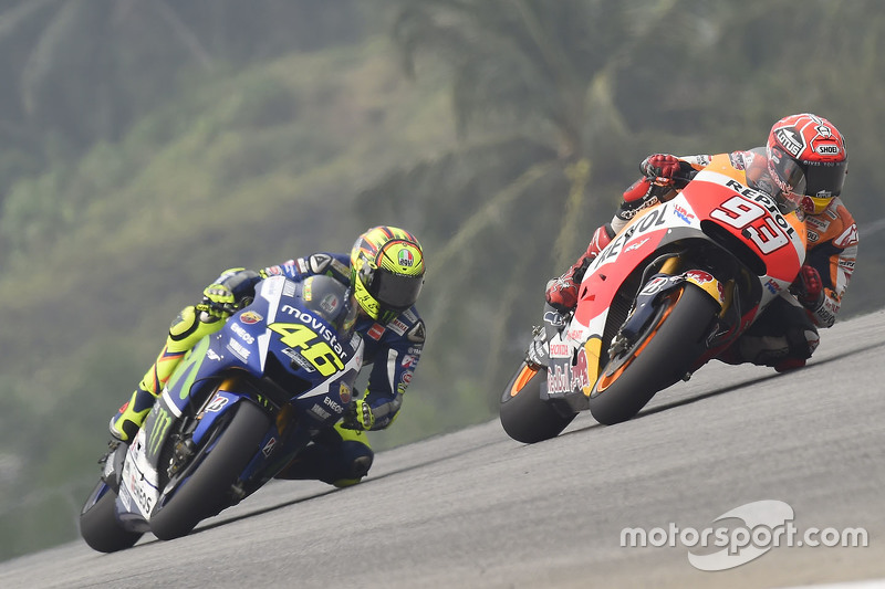 Marc Marquez, Repsol Honda Team en Valentino Rossi, Yamaha Factory Racing