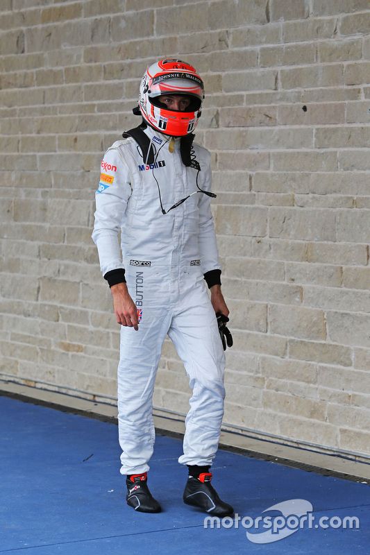 Jenson Button, McLaren in parc ferme