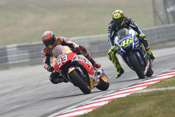 Marc Marquez, Repsol Honda Team and Valentino Rossi, Yamaha Factory Racing